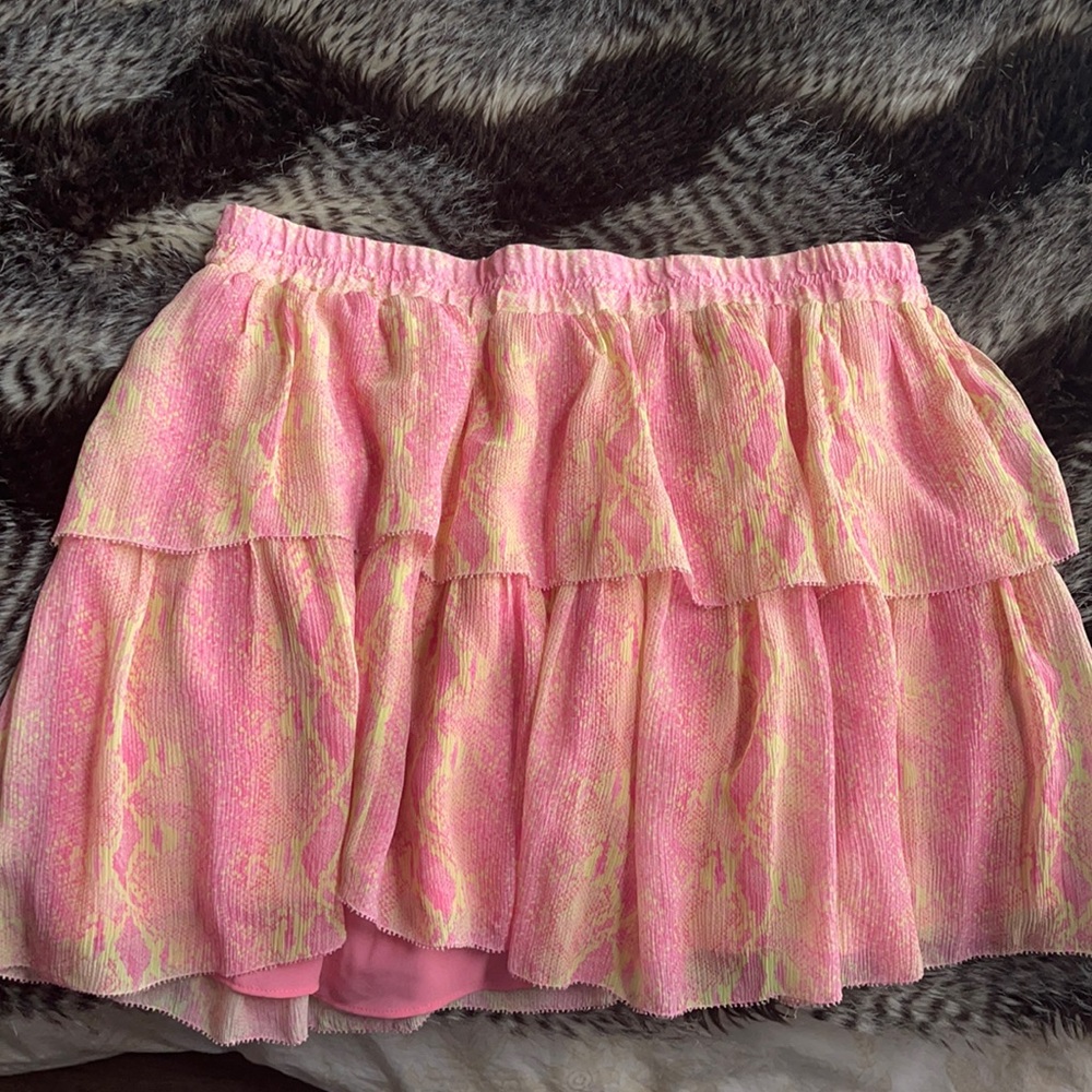 Pink and yellow snake skin Generation Love skirt